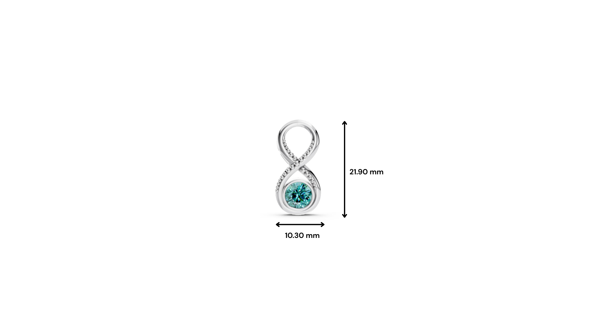Paraiba Tourmaline Round Infinity Bezel Pendant