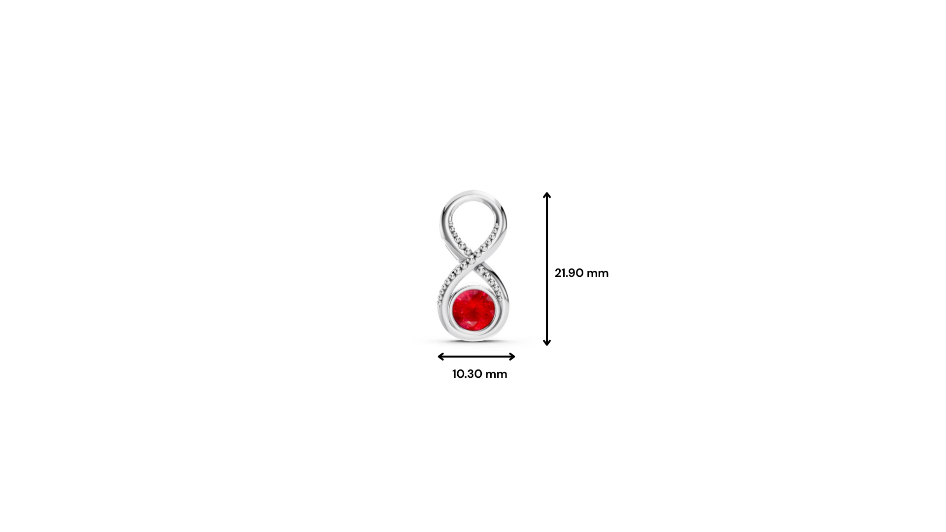 Ruby Round Infinity Bezel Pendant