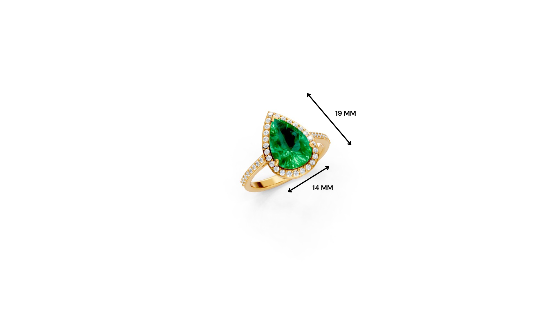 Colombian Emerald Pear Statement Ring