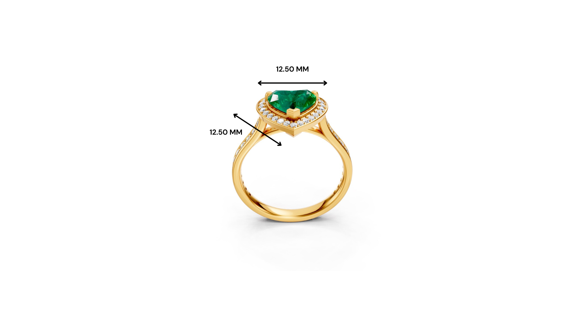 Colombian Emerald Love Heart Ring