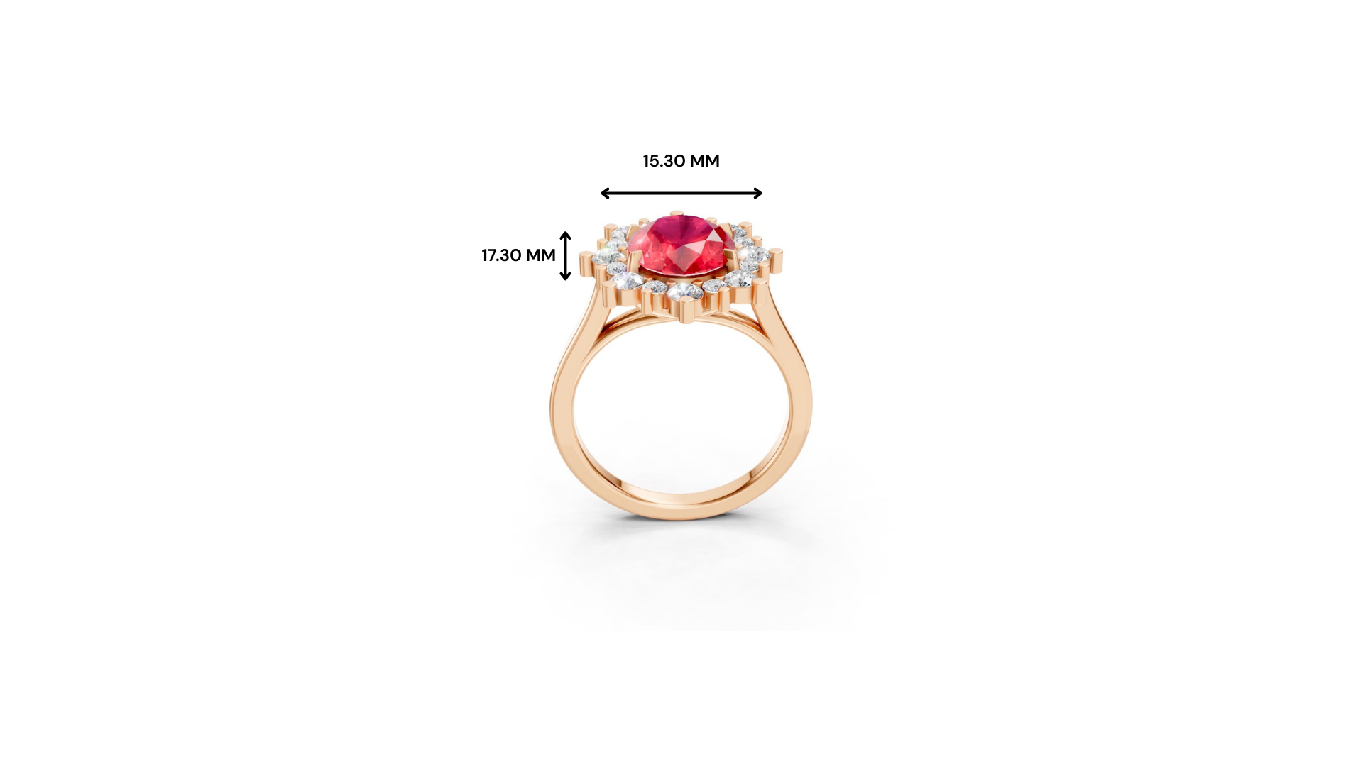 Ruby Halo Ring