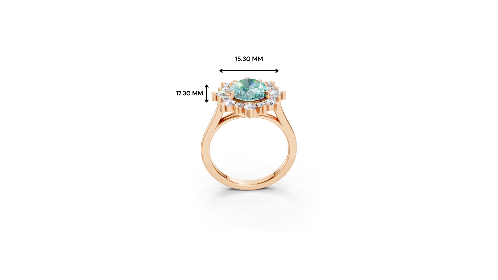 Paraiba Tourmaline Halo Ring