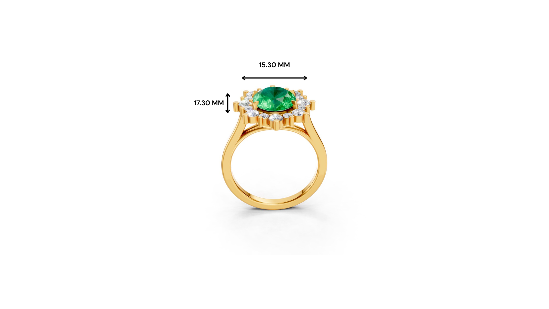 Colombian Emerald Halo Ring