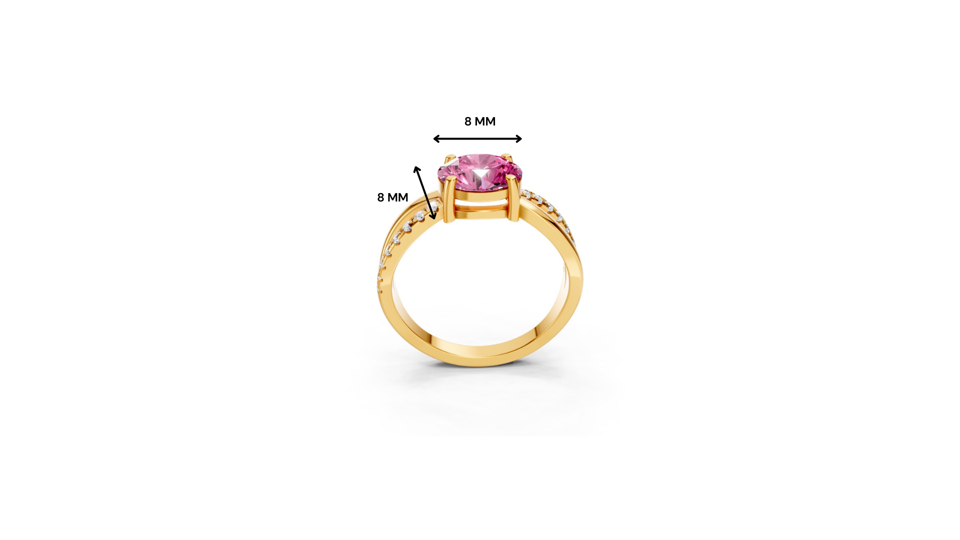 Pink Sapphire Bypass Twist Ring
