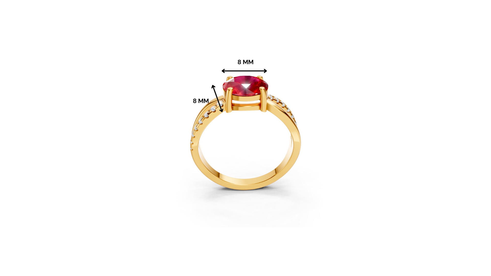 Ruby Bypass Twist Ring
