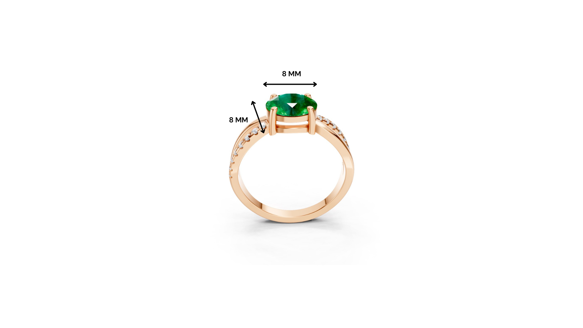 Colombian Emerald Bypass Twist Ring