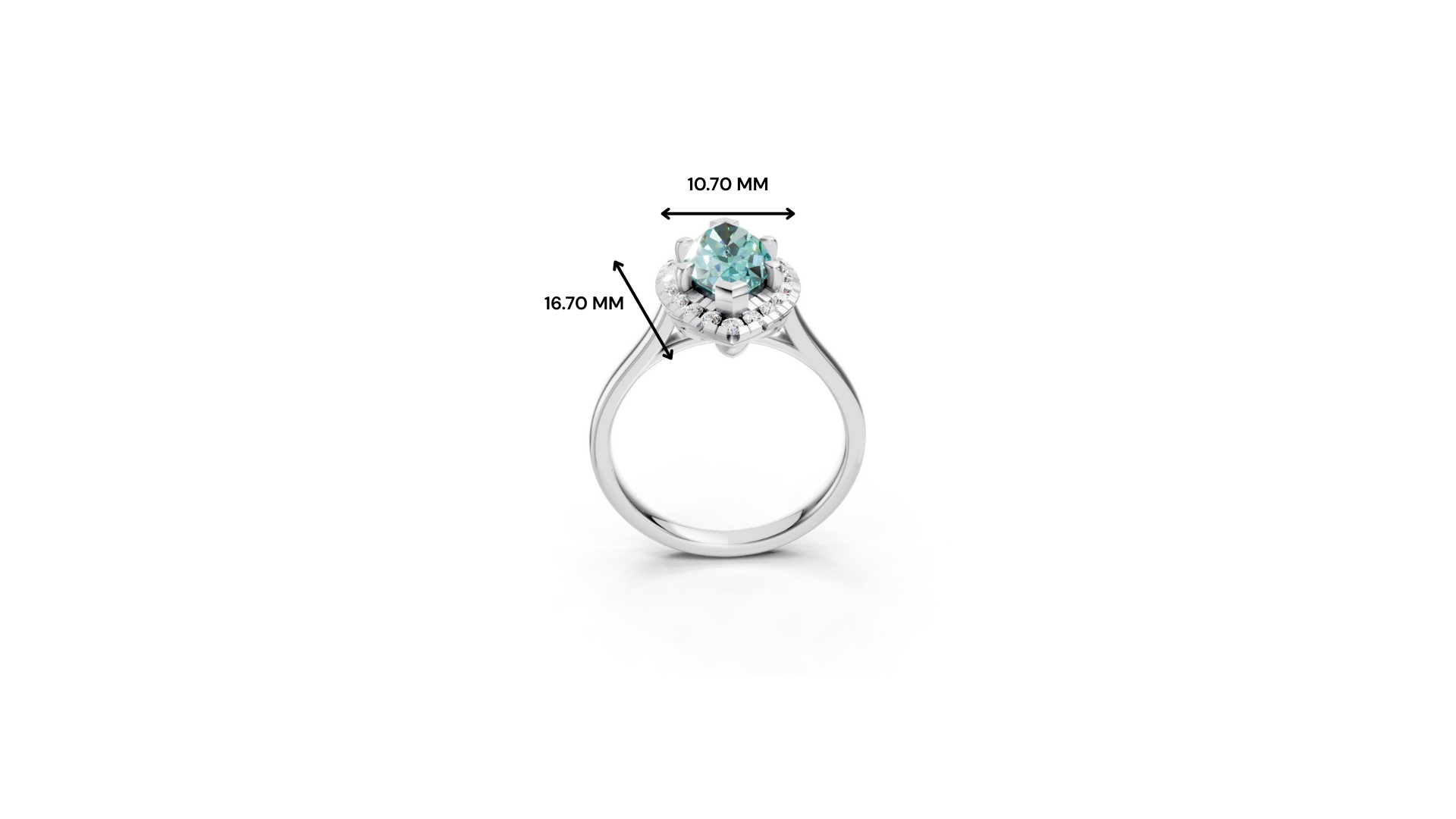 Paraiba Tourmaline Marquise Halo Ring