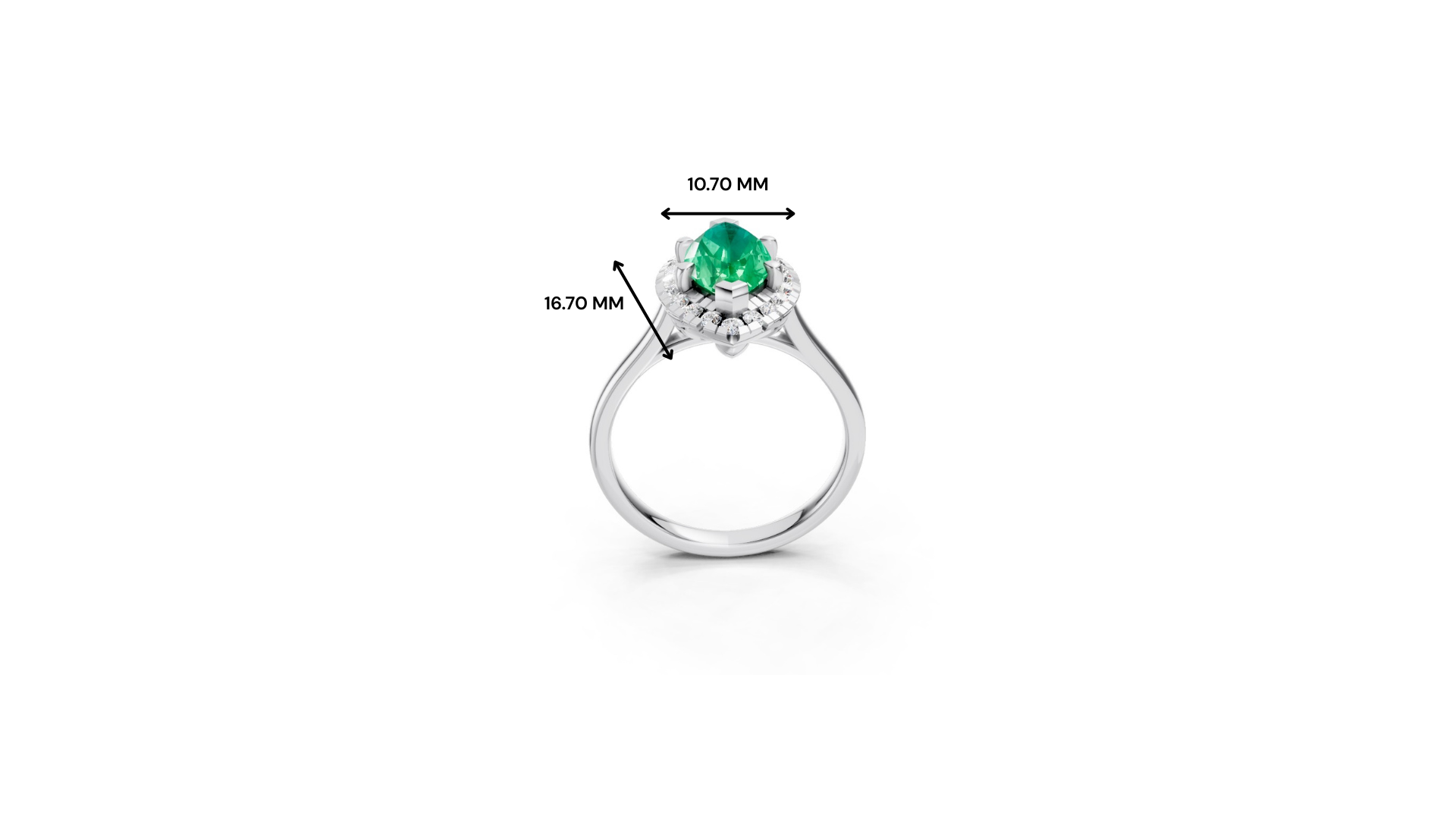 Colombian Emerald Marquise Halo Ring