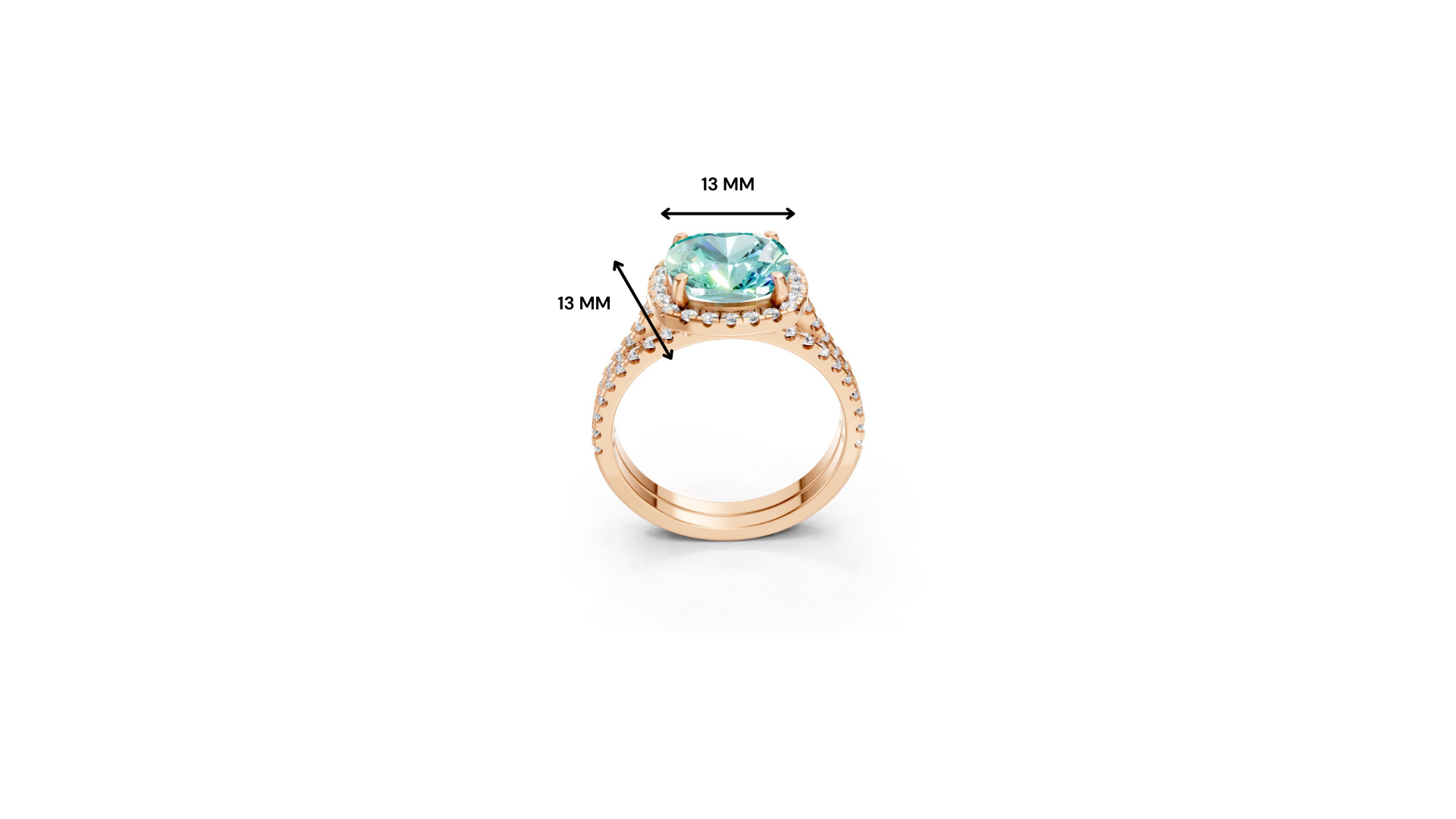 Paraiba Tourmaline Cushion Halo Ring with Pave Band