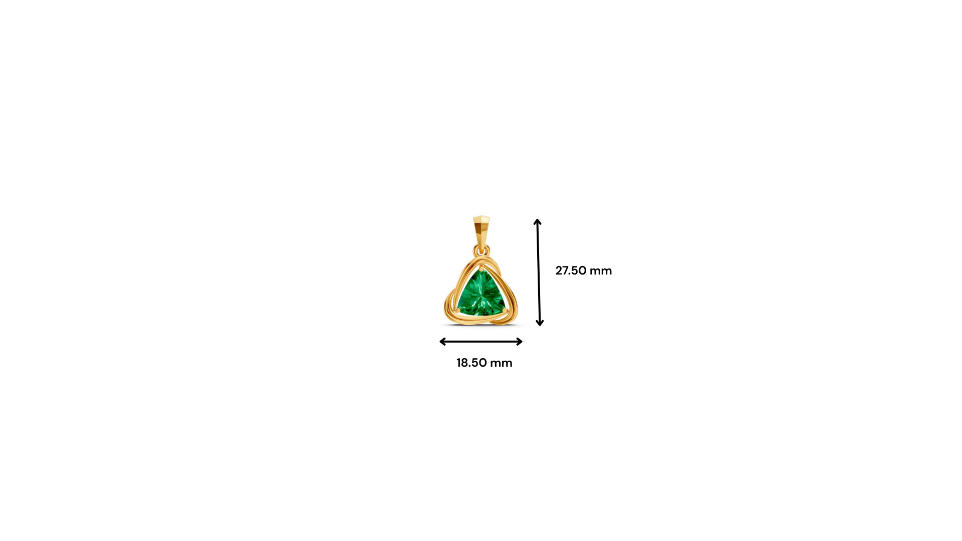 Colombian Emerald Trillion Solitaire Swirl Pendant