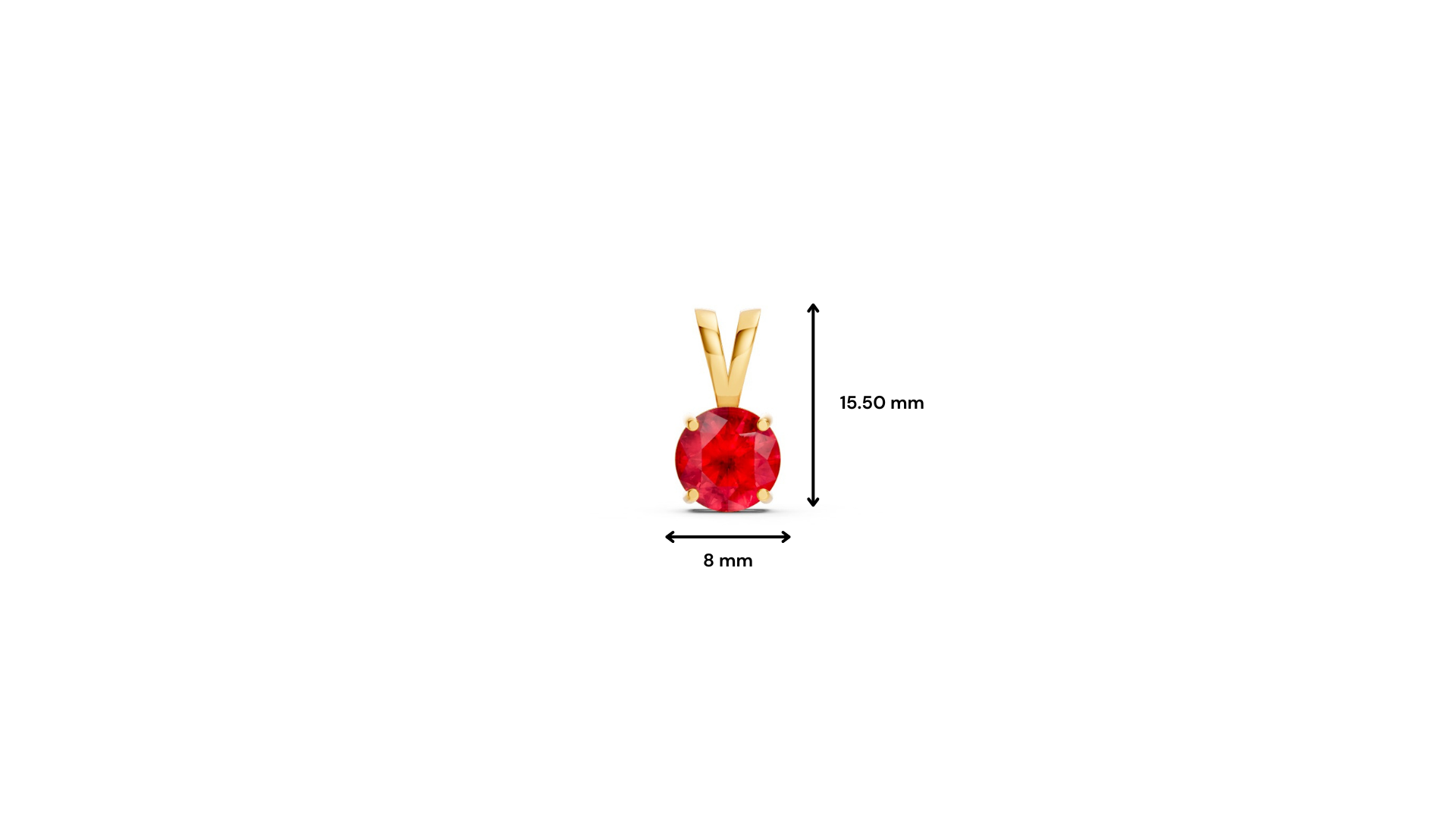 Ruby Round Stud Pendant
