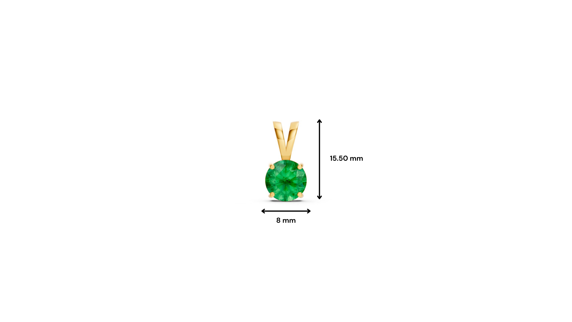 Colombian Emerald Round Stud Pendant