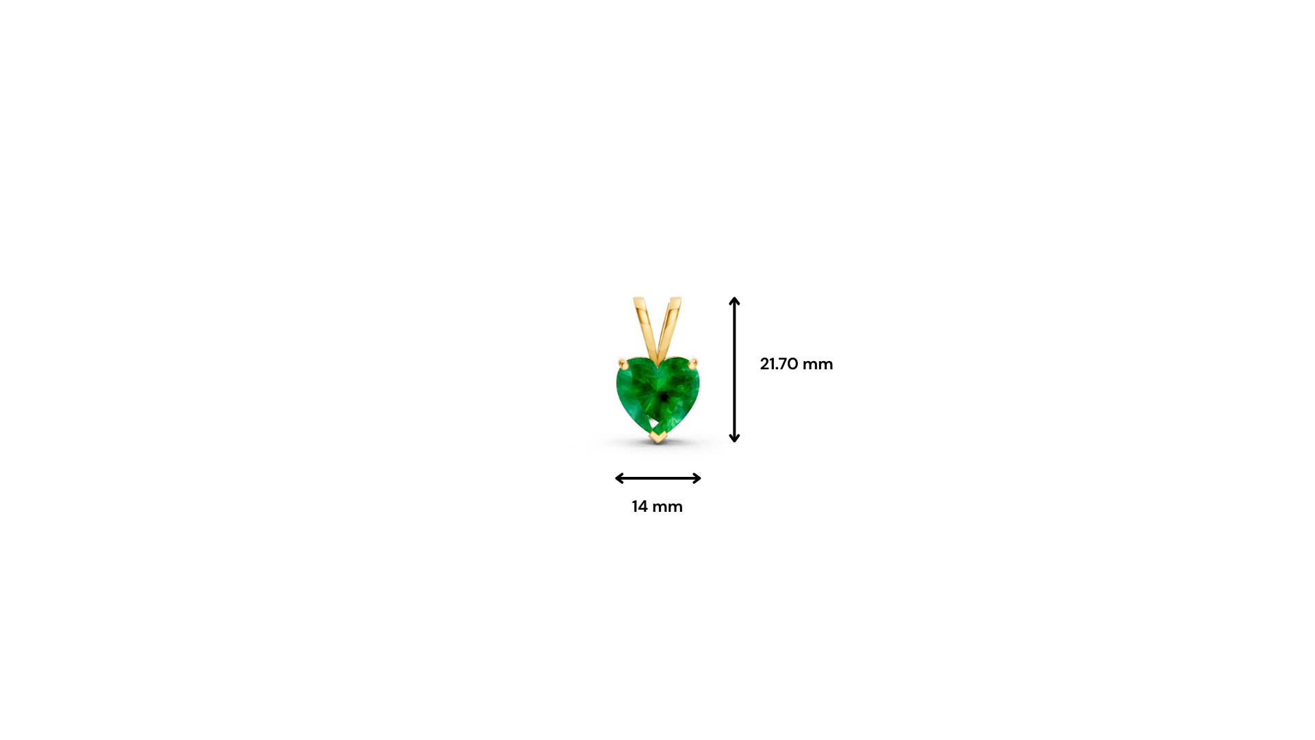 Colombian Emerald Heart Solitaire Pendant