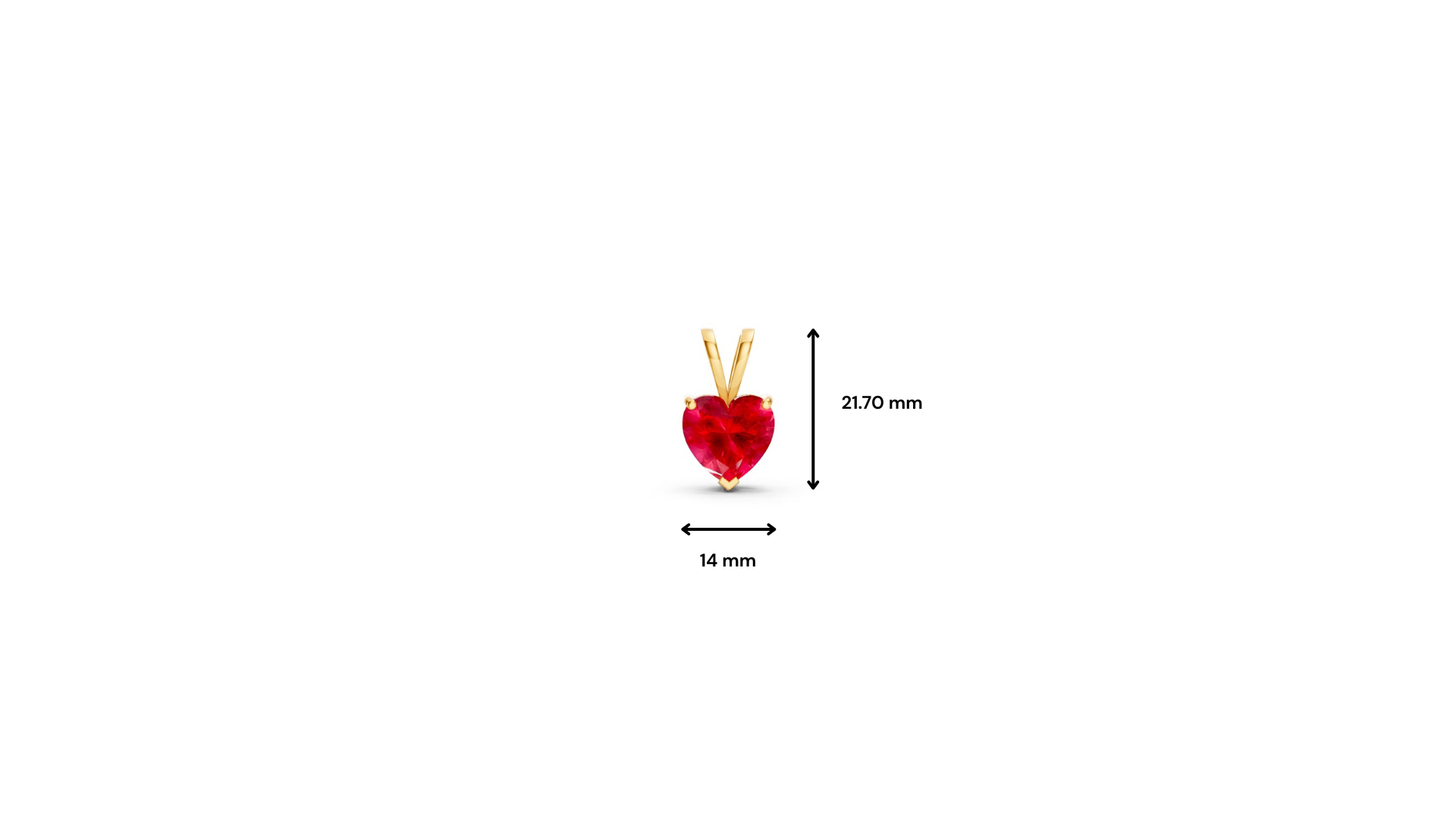 Ruby Heart Solitaire Pendant