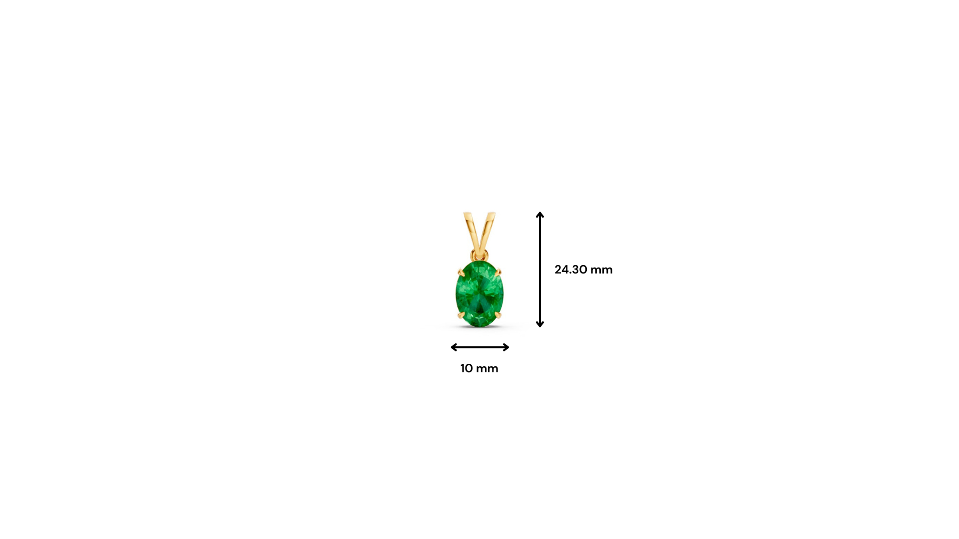Colombian Emerald Oval Solitaire Pendant
