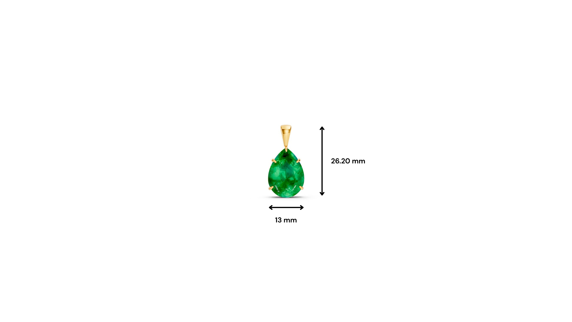 Colombian Emerald Pear Solitaire Pendant