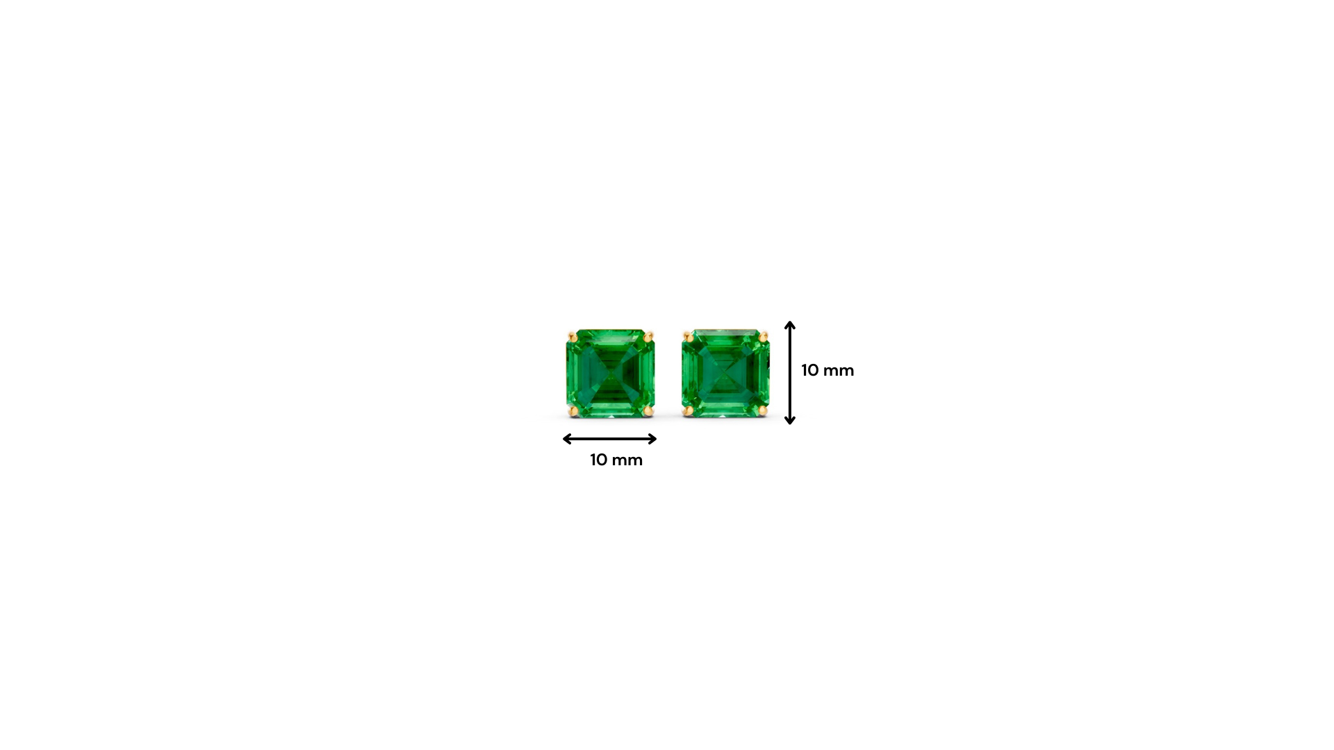 Colombian Emerald Diamond Asscher Cut Stud Earrings