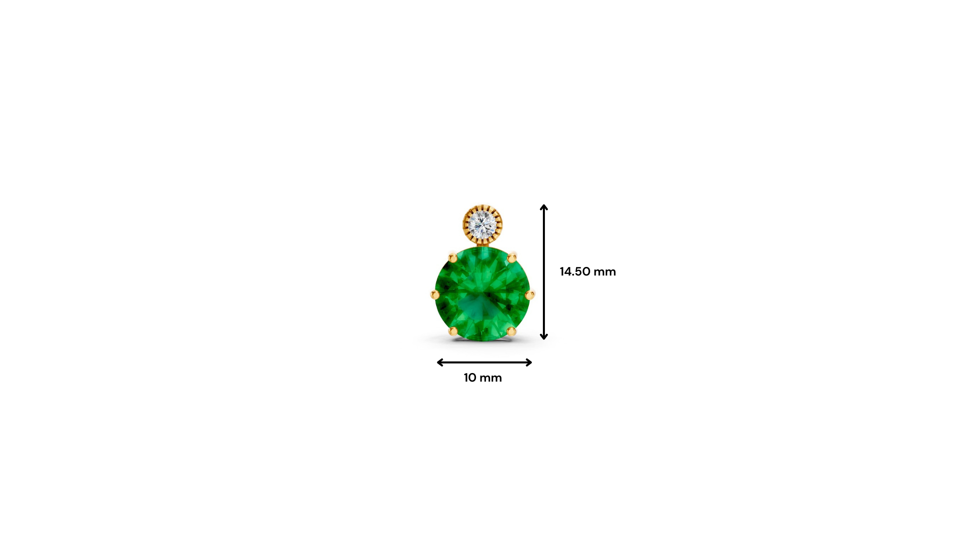 Colombian Emerald Round Pendant with Diamond Accent