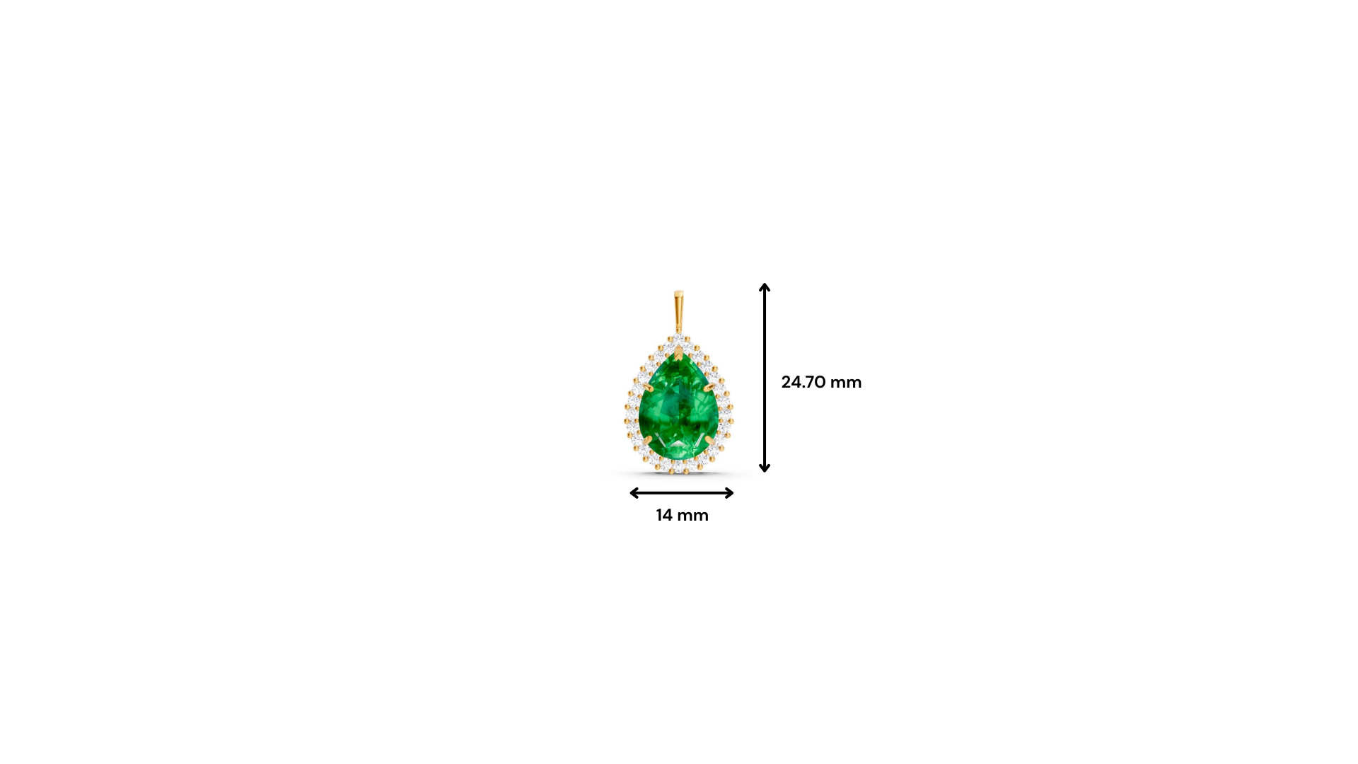 Colombian Emerald Pear Halo Pendant