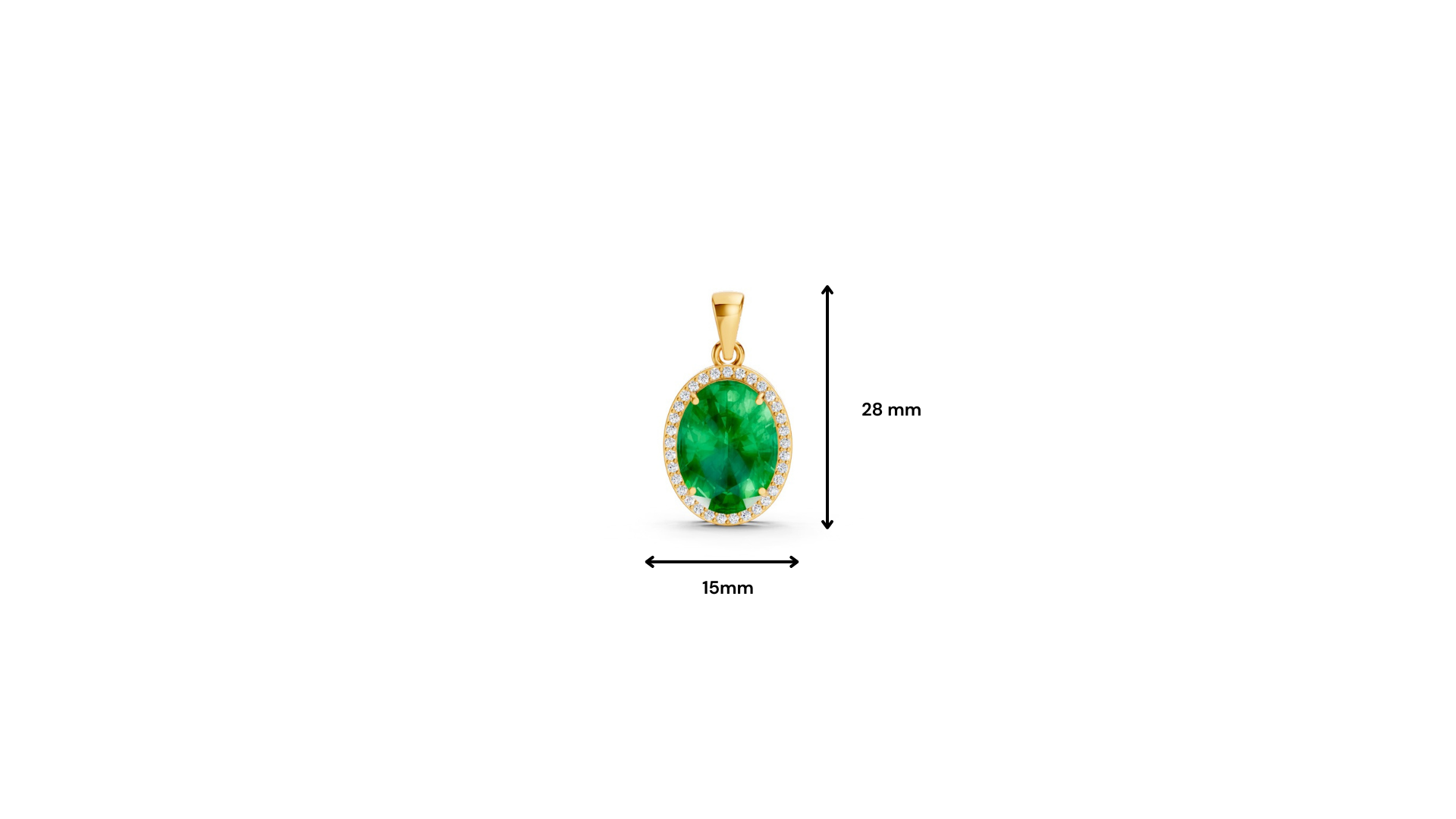 Colombian Emerald Oval Halo Pendant