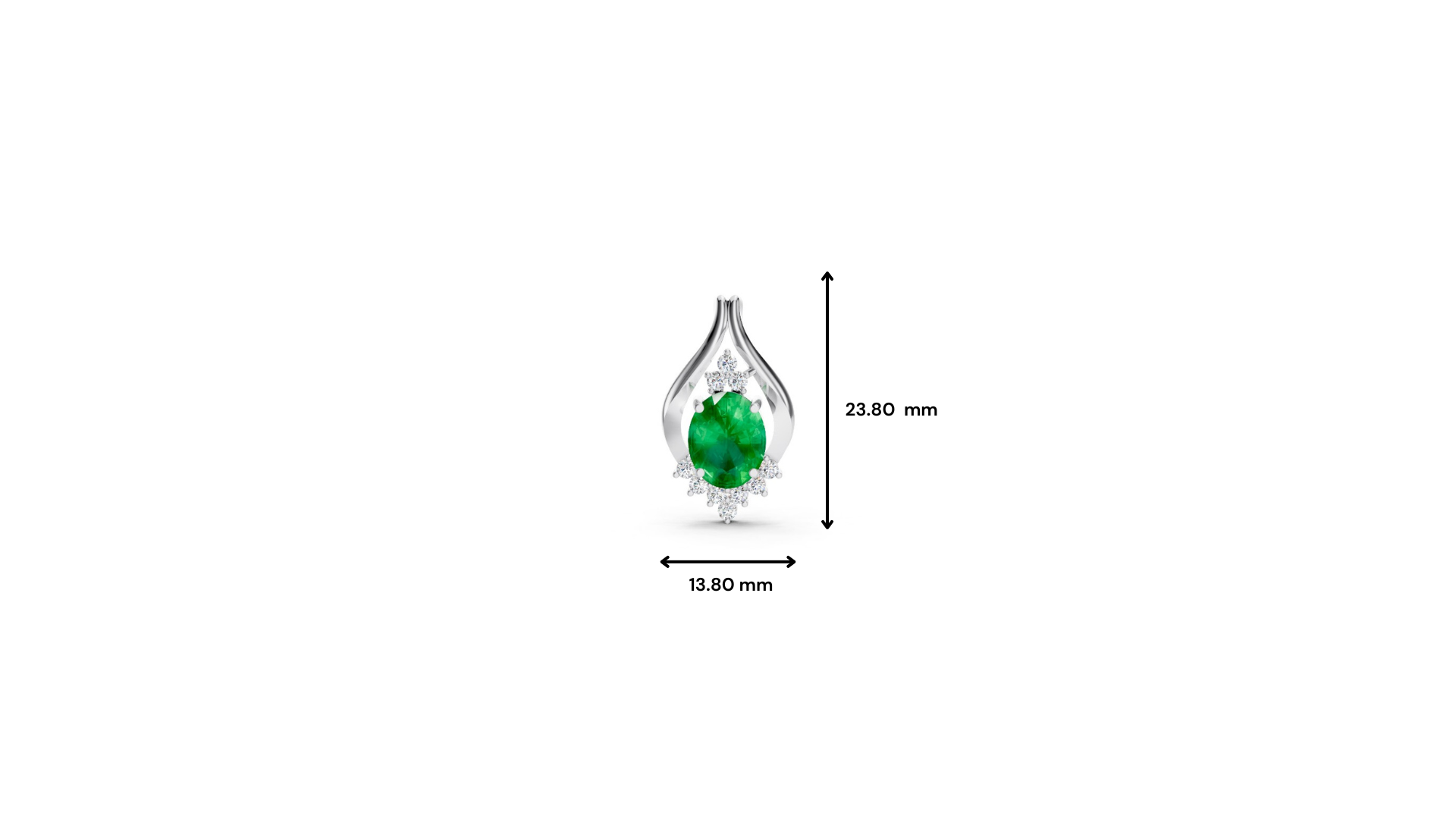 Colombian Emerald Oval Pendant with Diamond Accents