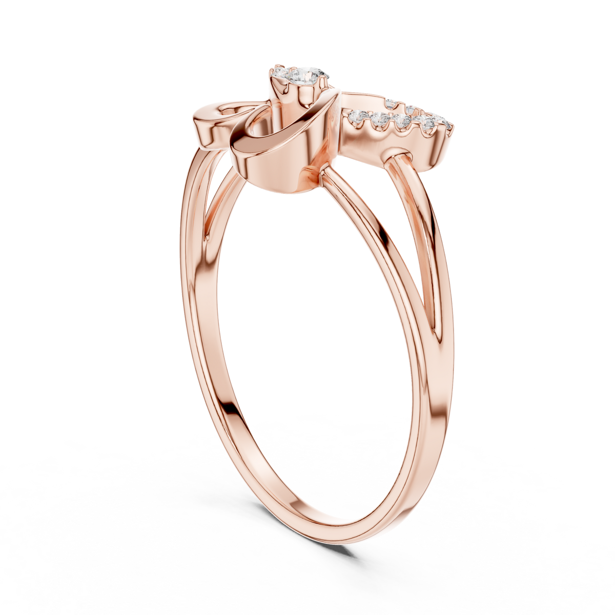 Bow Knot Diamond Ring