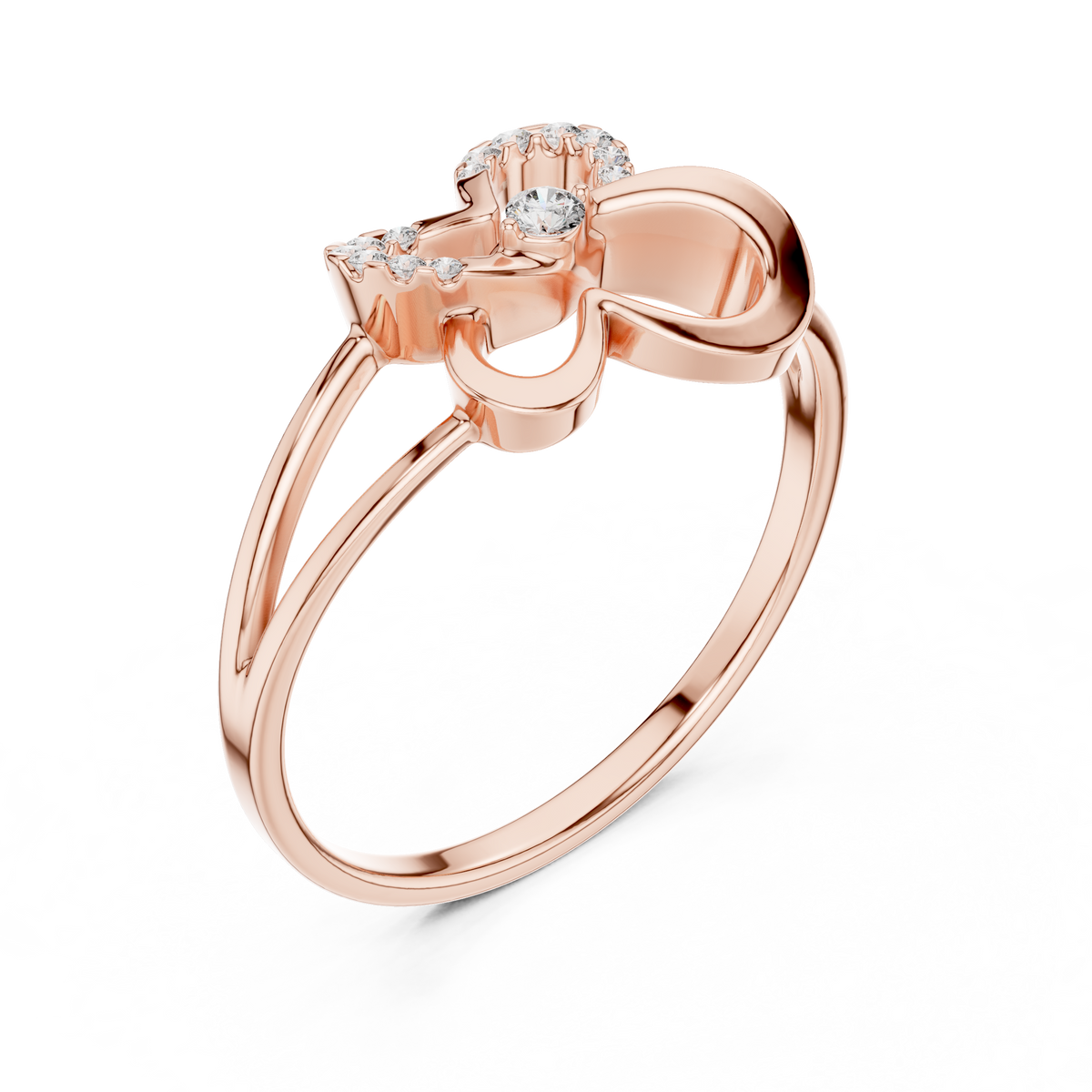 Bow Knot Diamond Ring