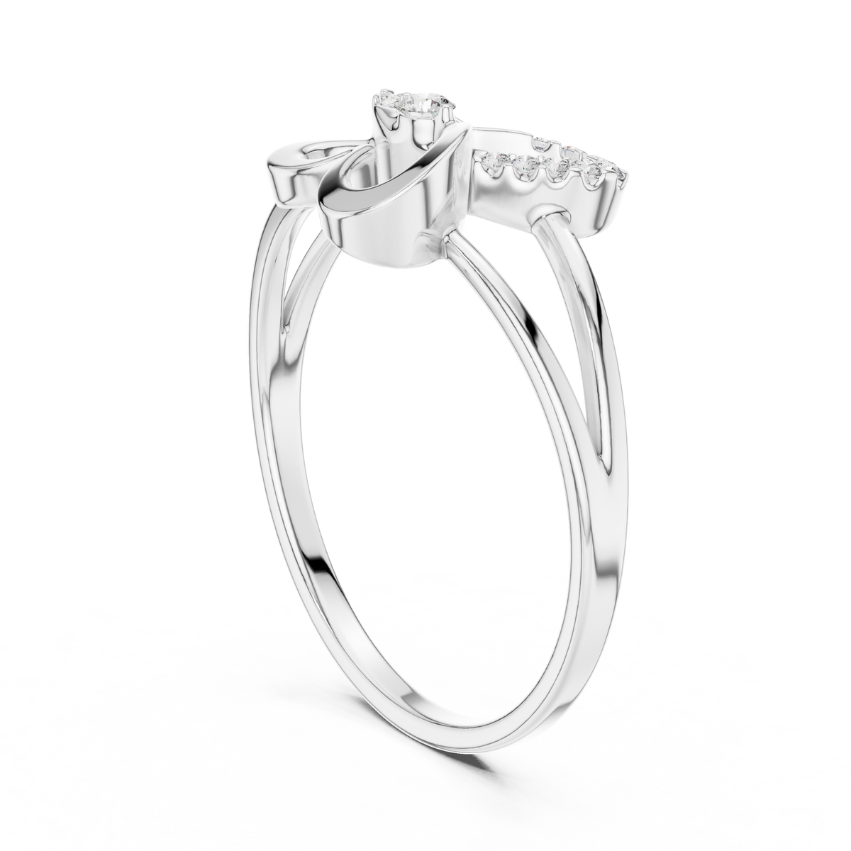 Bow Knot Diamond Ring