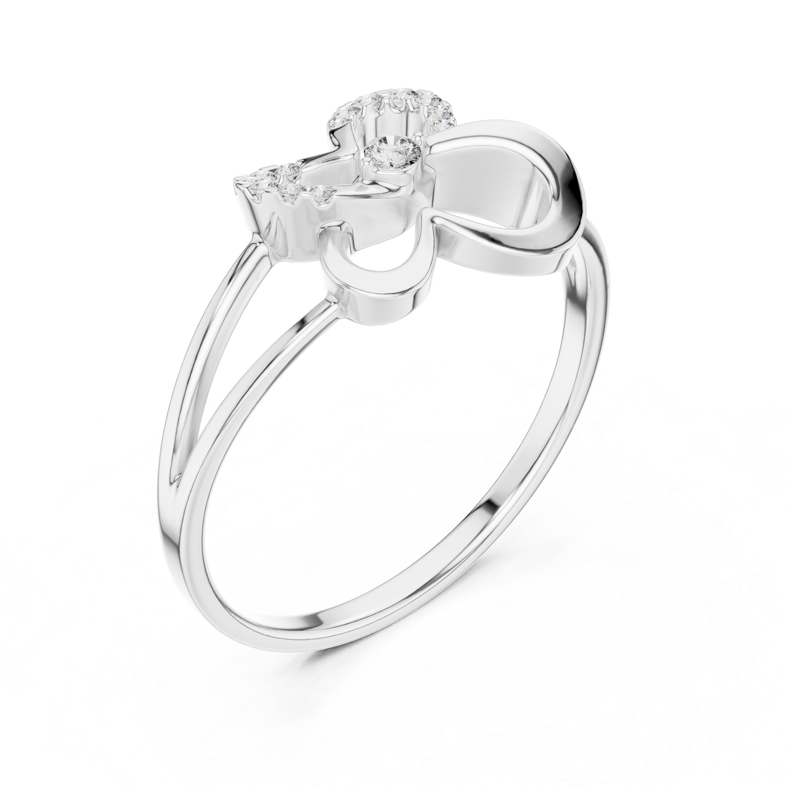 Bow Knot Diamond Ring