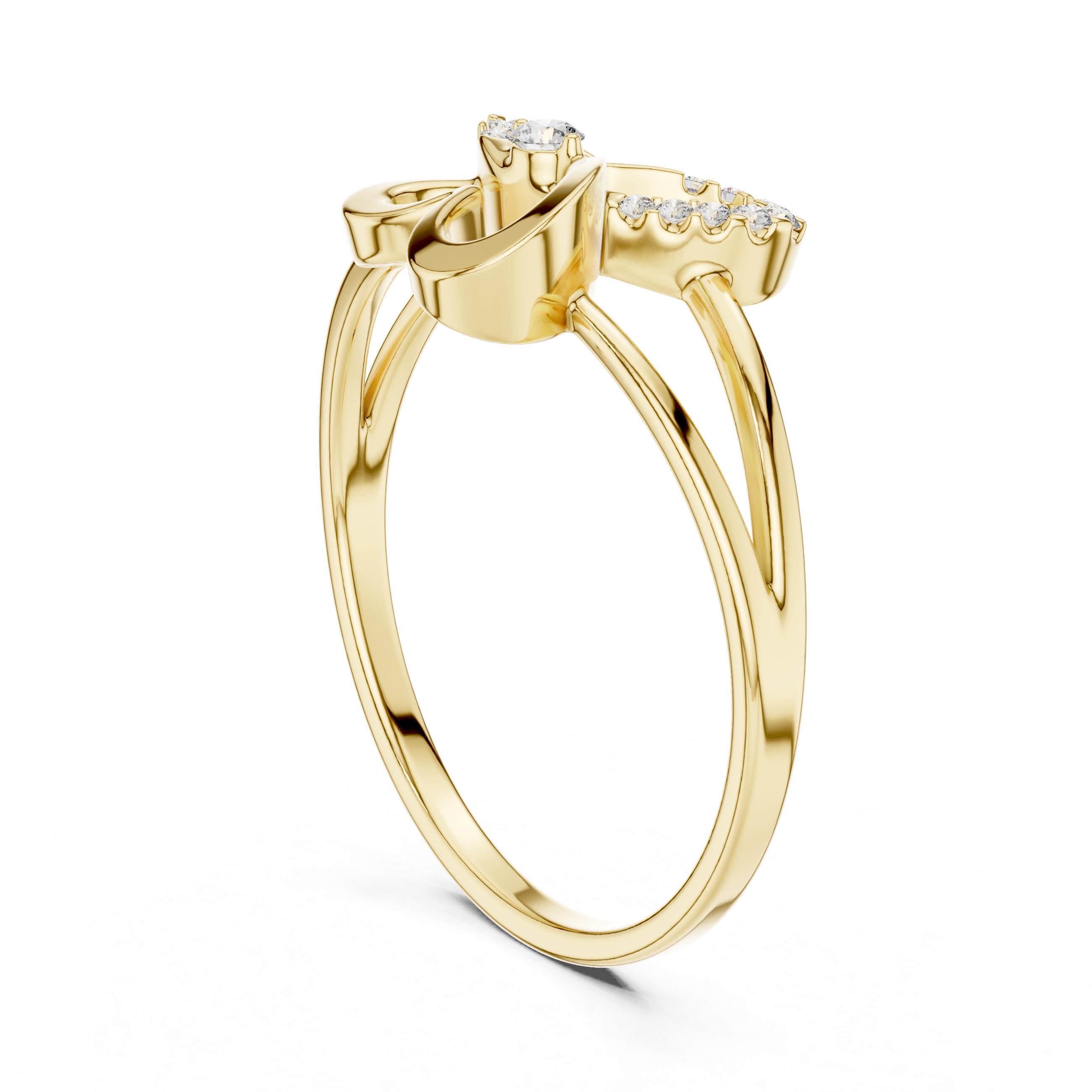 Bow Knot Diamond Ring