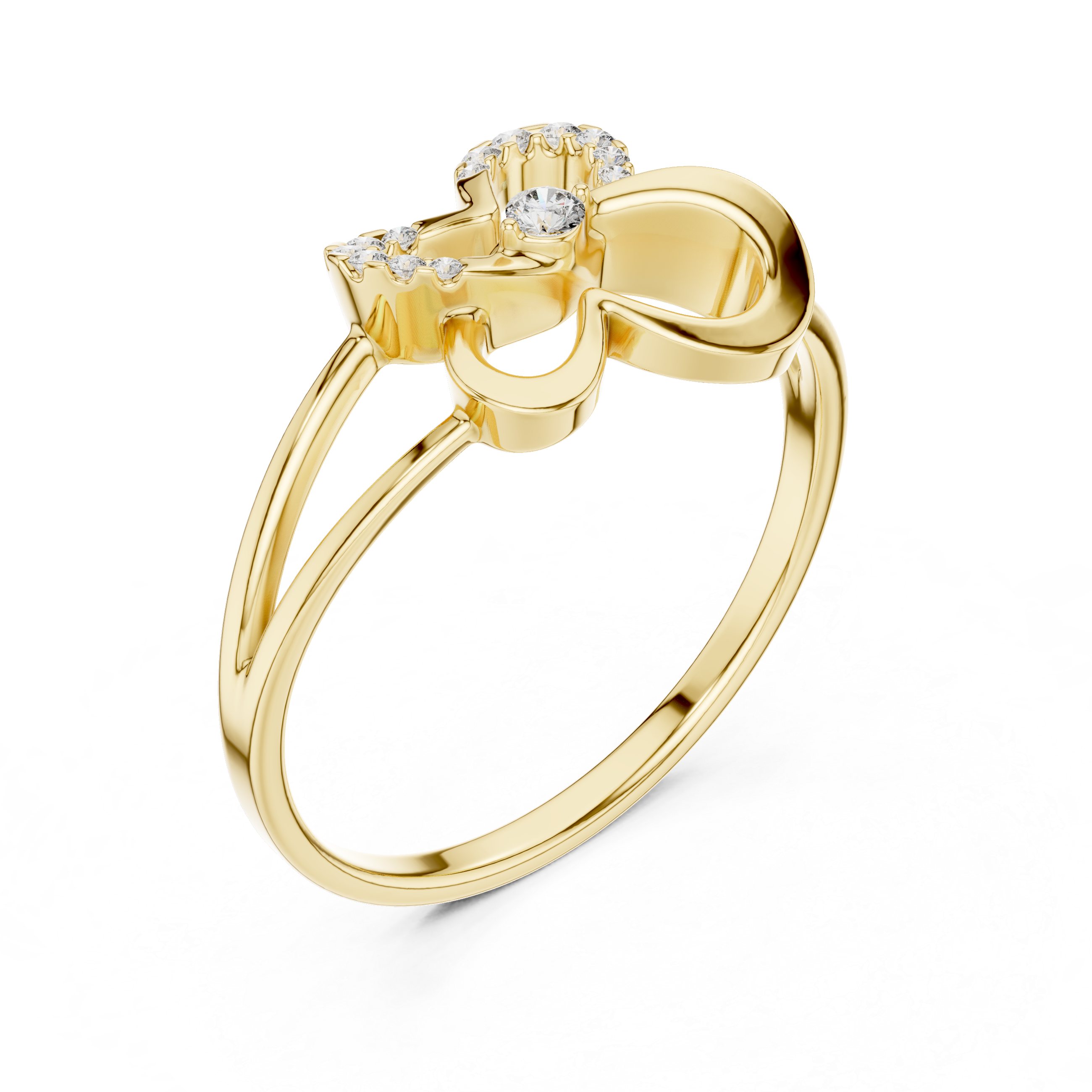 Bow Knot Diamond Ring