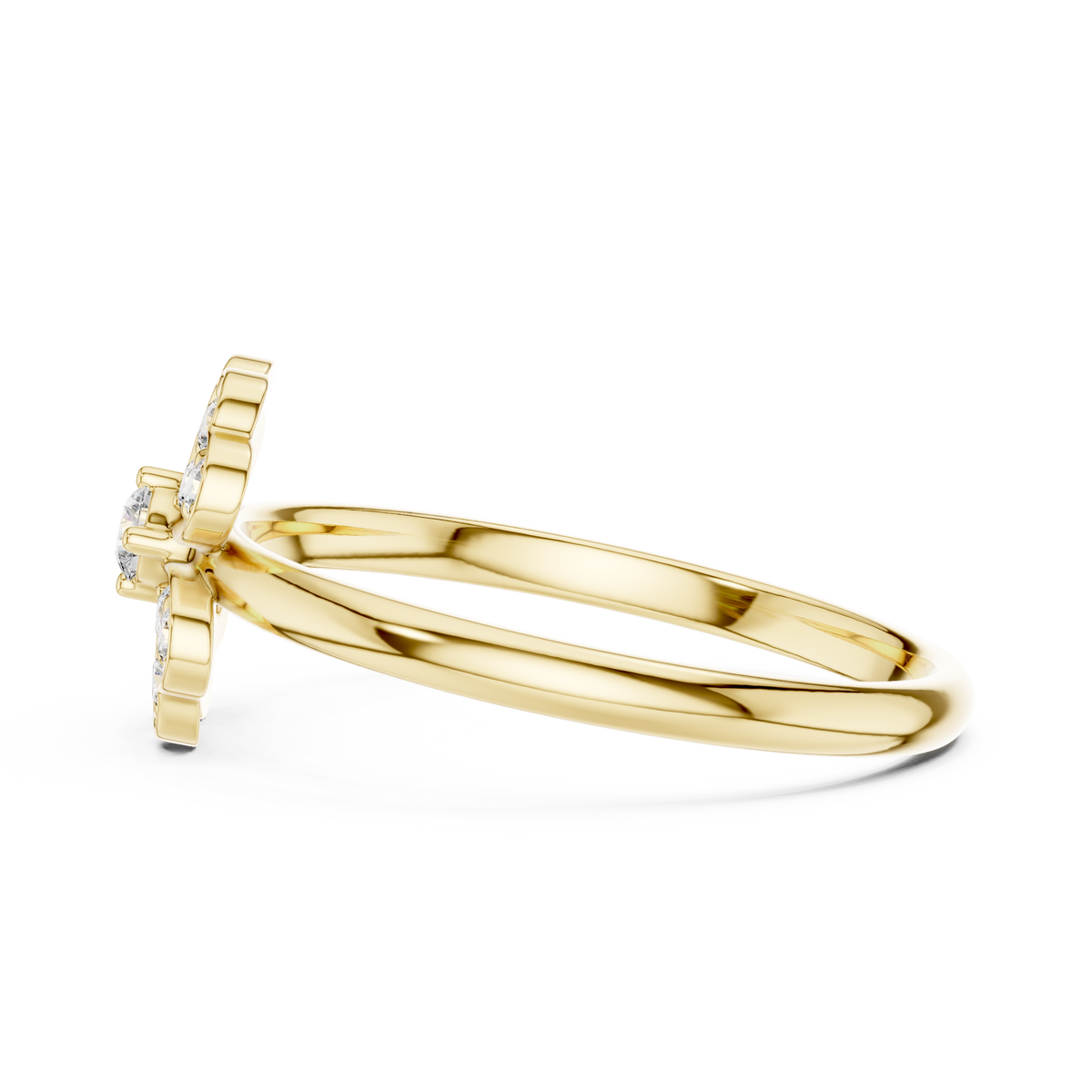 Four Leaf Clover Diamond Ring