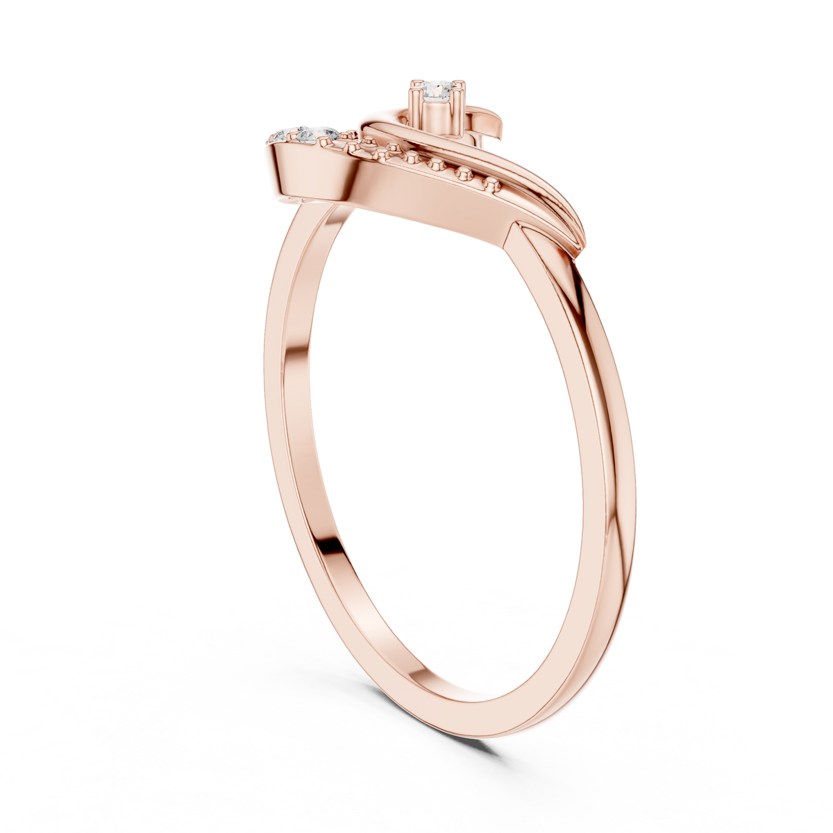 Lunar Wave Diamond Ring