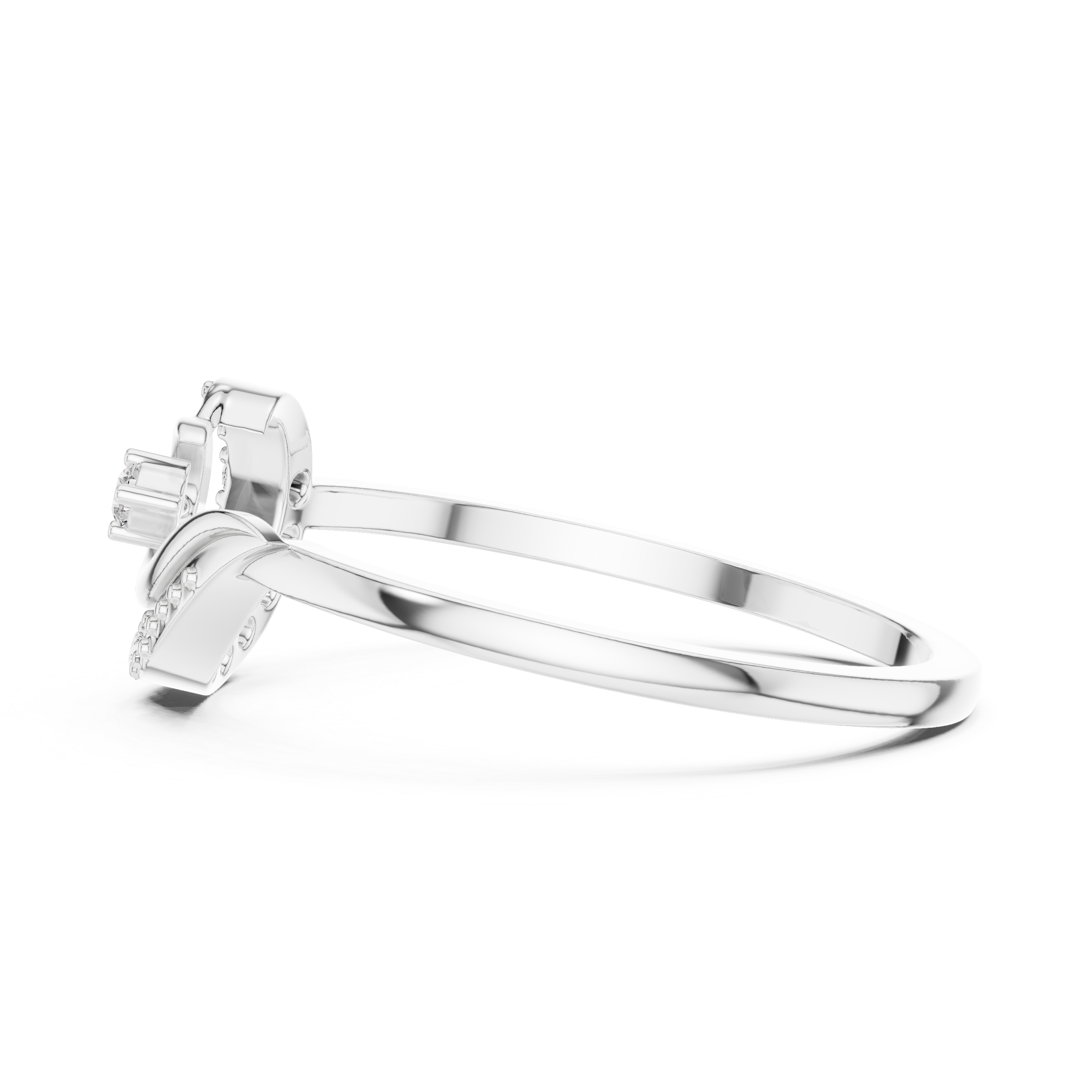 Lunar Wave Diamond Ring