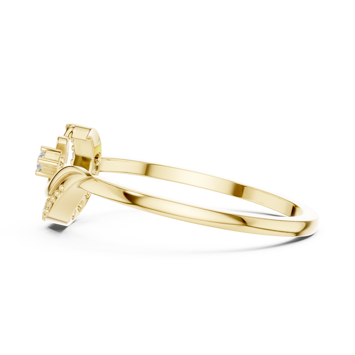 Lunar Wave Diamond Ring