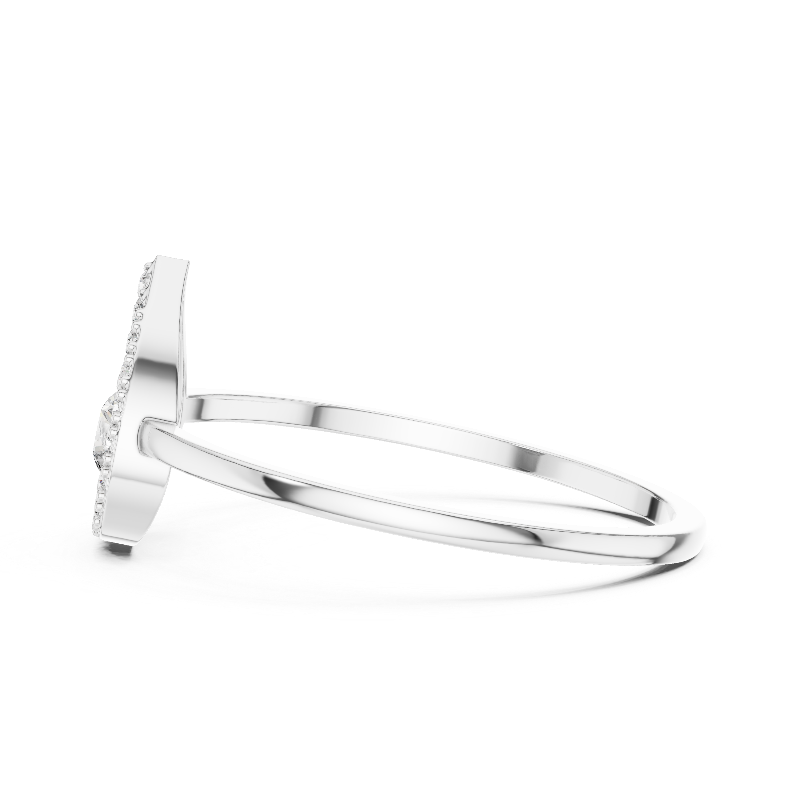 Halo Teardrop Diamond Ring