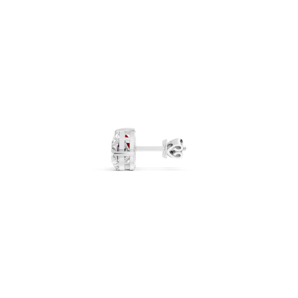 Ruby Diamond Toi et Moi Stud Earrings