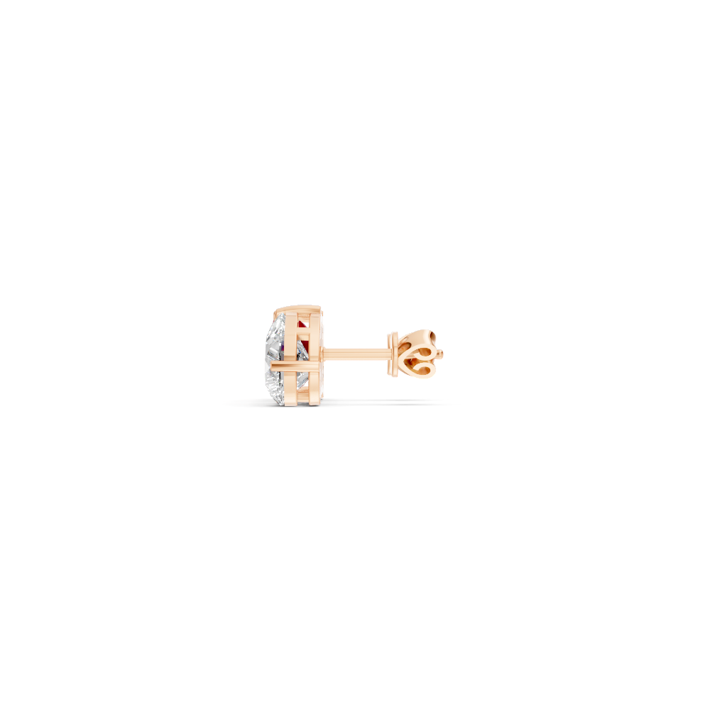 Ruby Diamond Toi et Moi Stud Earrings