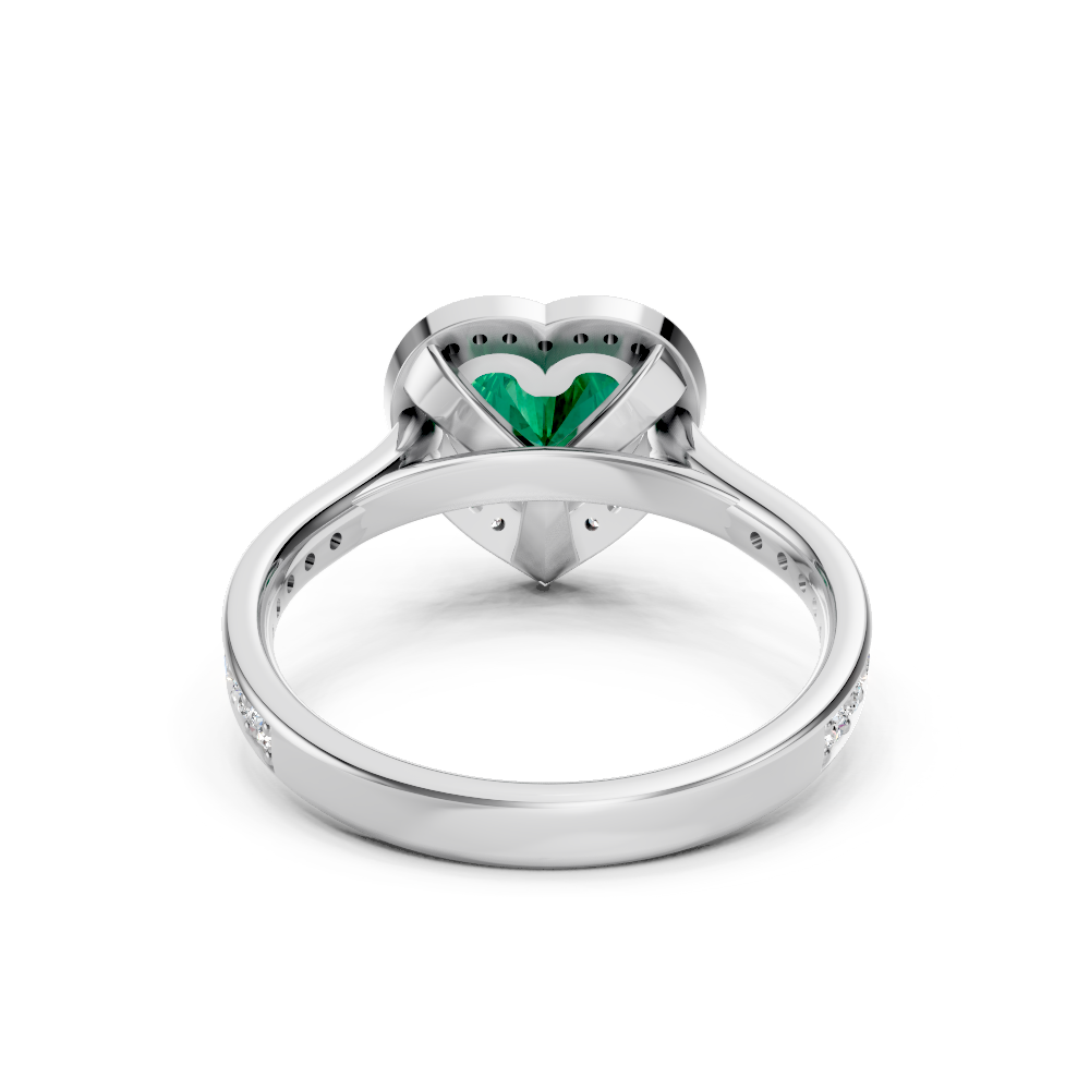 Colombian Emerald Love Heart Ring