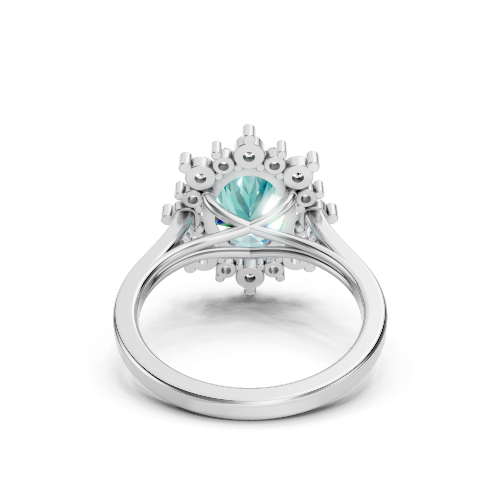Paraiba Tourmaline Halo Ring