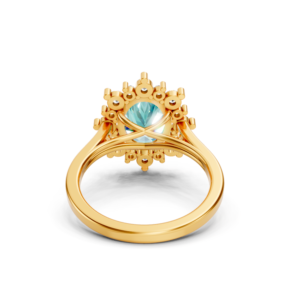 Paraiba Tourmaline Halo Ring