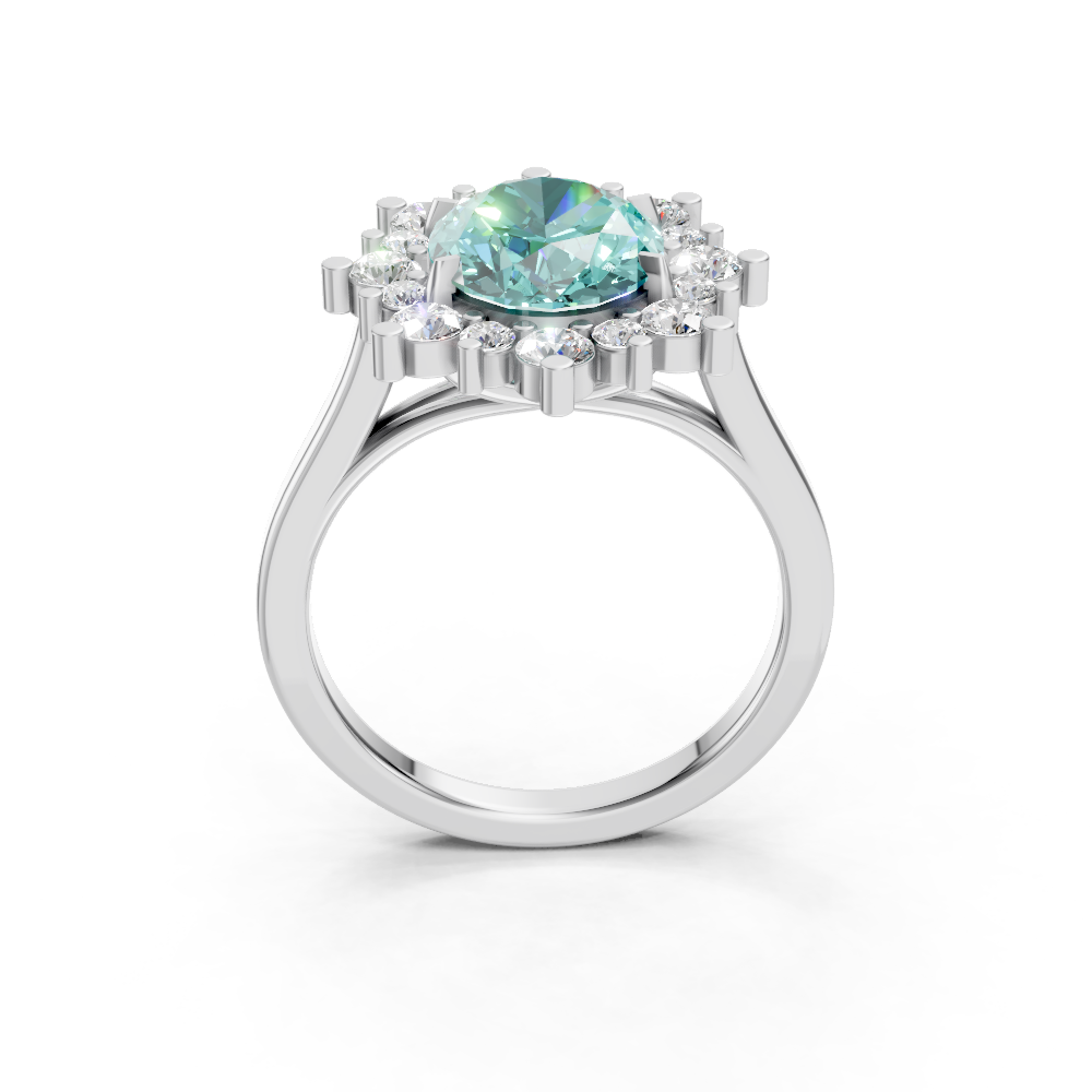 Paraiba Tourmaline Halo Ring