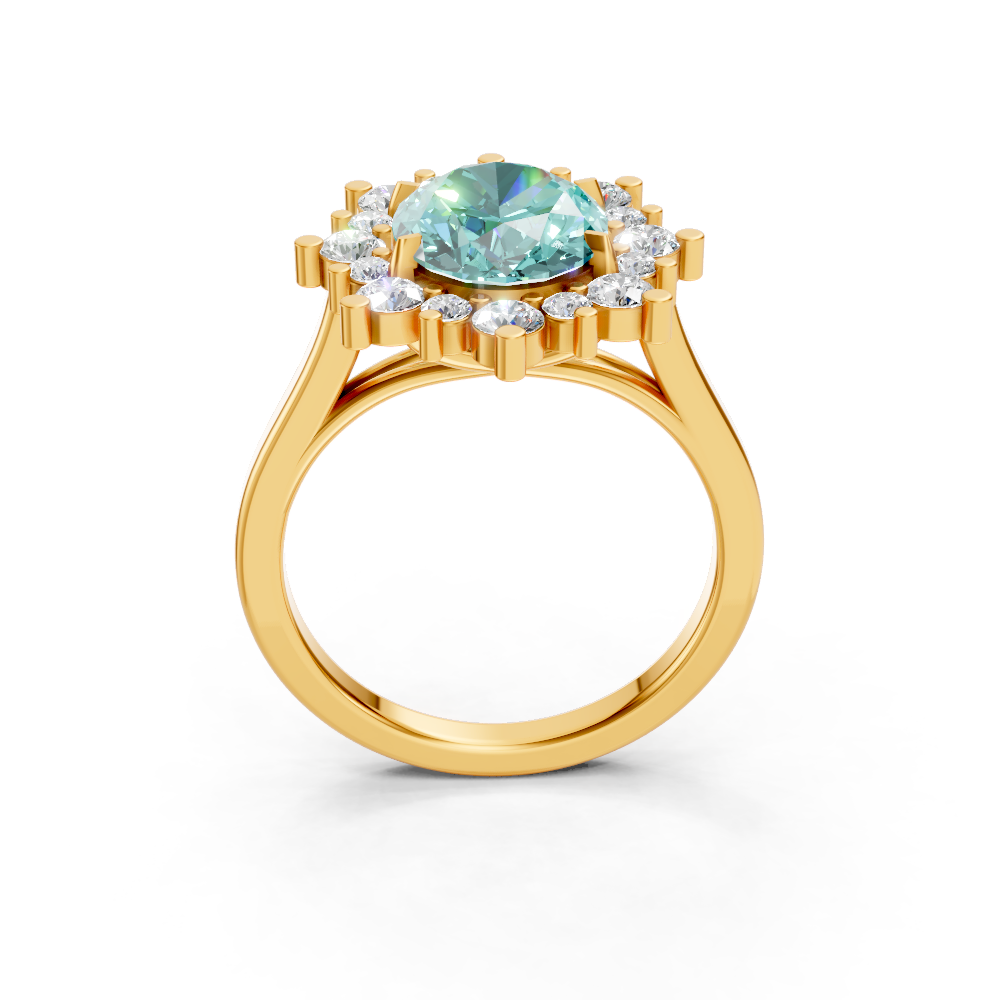Paraiba Tourmaline Halo Ring
