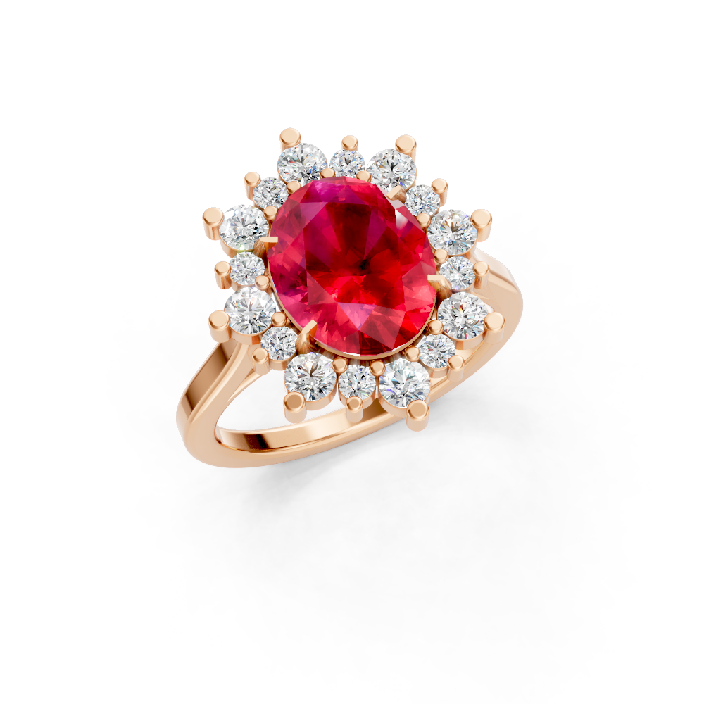Ruby Halo Ring