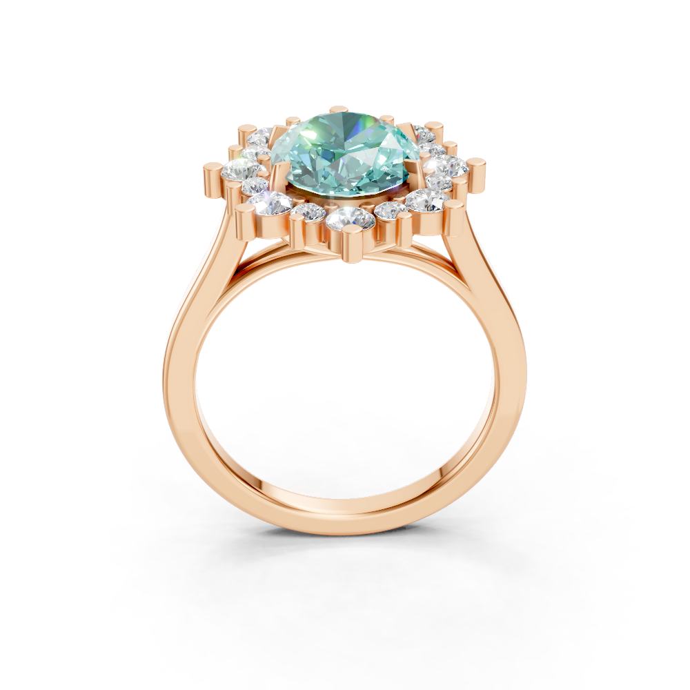Paraiba Tourmaline Halo Ring