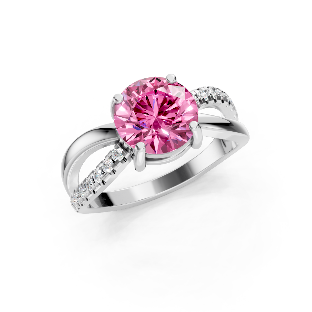 Pink Sapphire Bypass Twist Ring