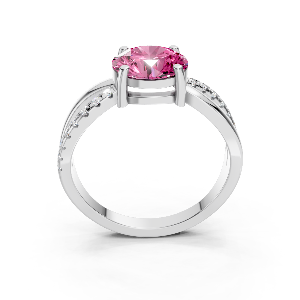 Pink Sapphire Bypass Twist Ring