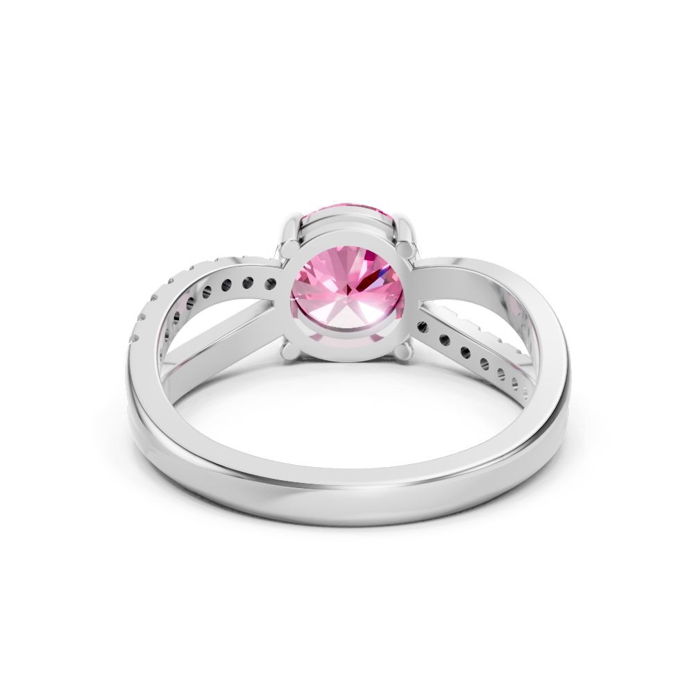 Pink Sapphire Bypass Twist Ring