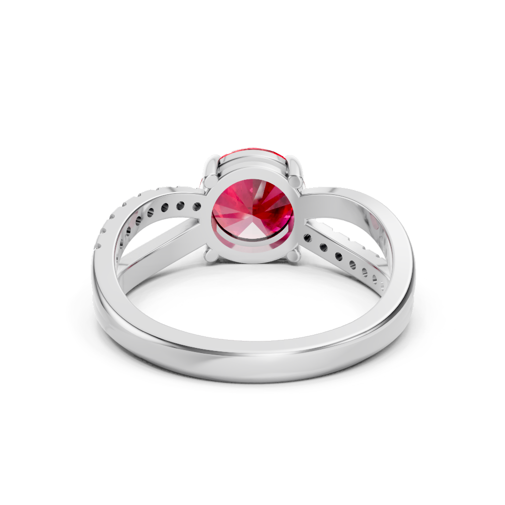 Pink Sapphire Bypass Twist Ring