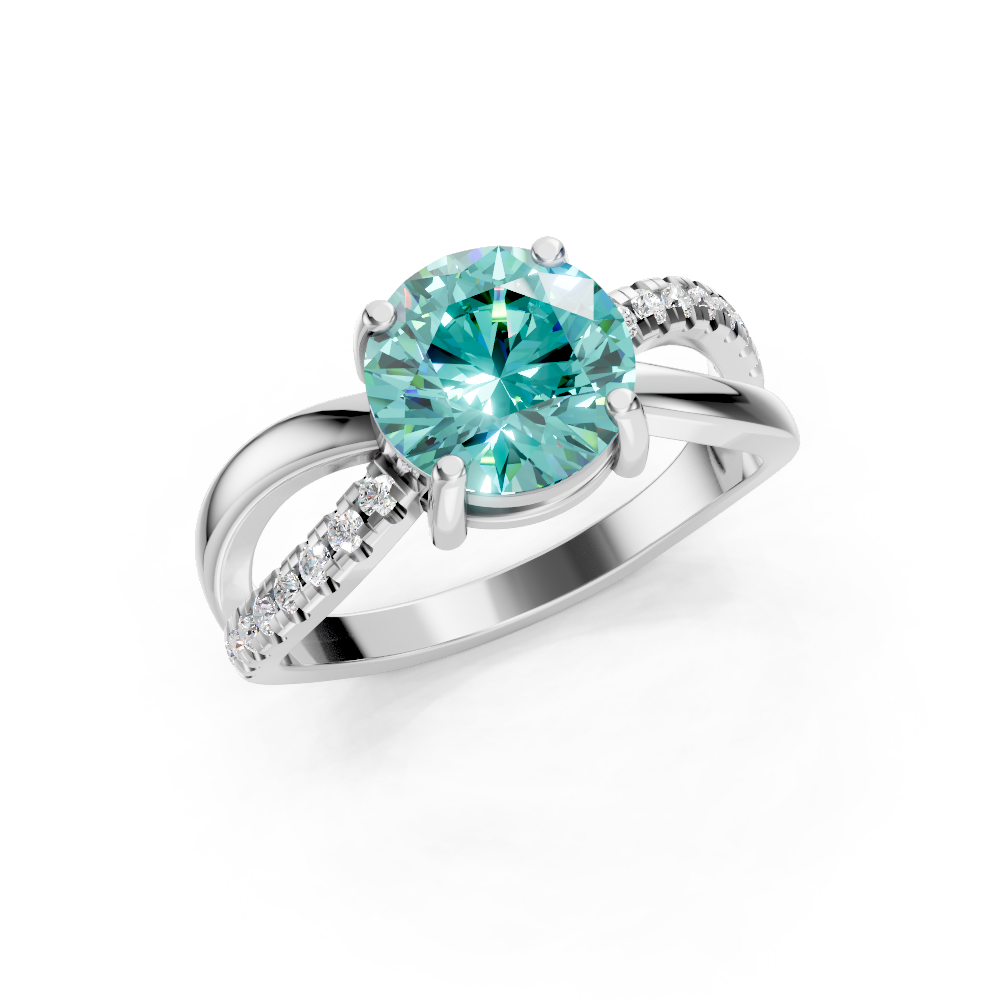 Paraiba Tourmaline Bypass Twist Ring